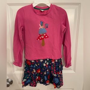 Mini Boden sweatshirt Dress with fairy print size  8-9